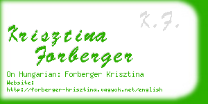 krisztina forberger business card